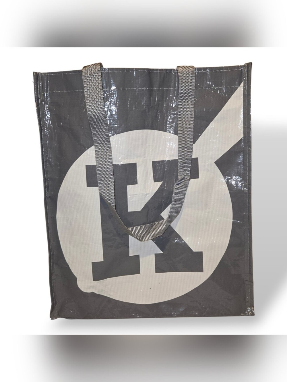 Unbranded Gray Messenger Tote with White Logo - Durable Everyday Carry